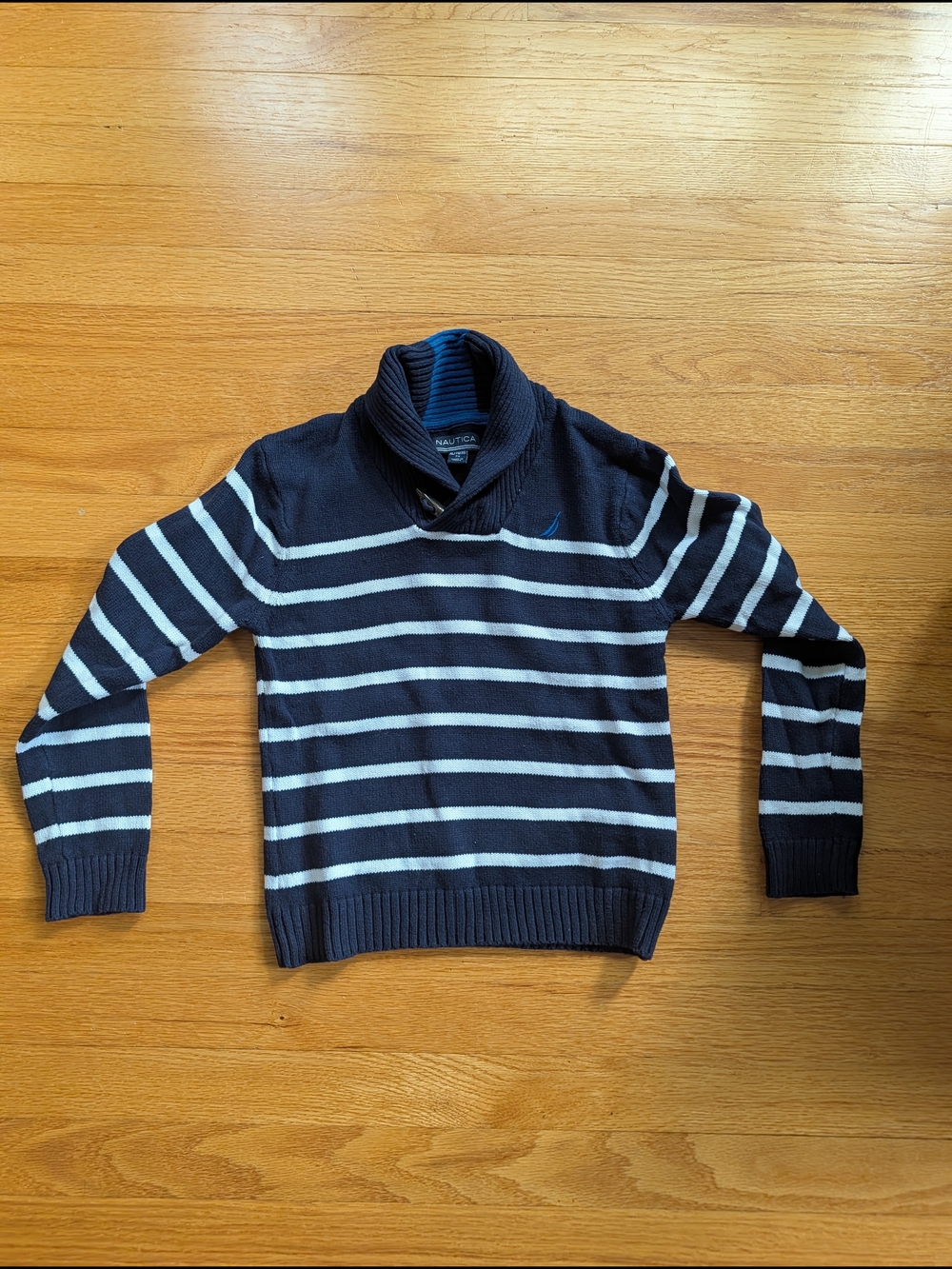 Nautica Striped Shawl Collar Sweater - Boys' 7X
